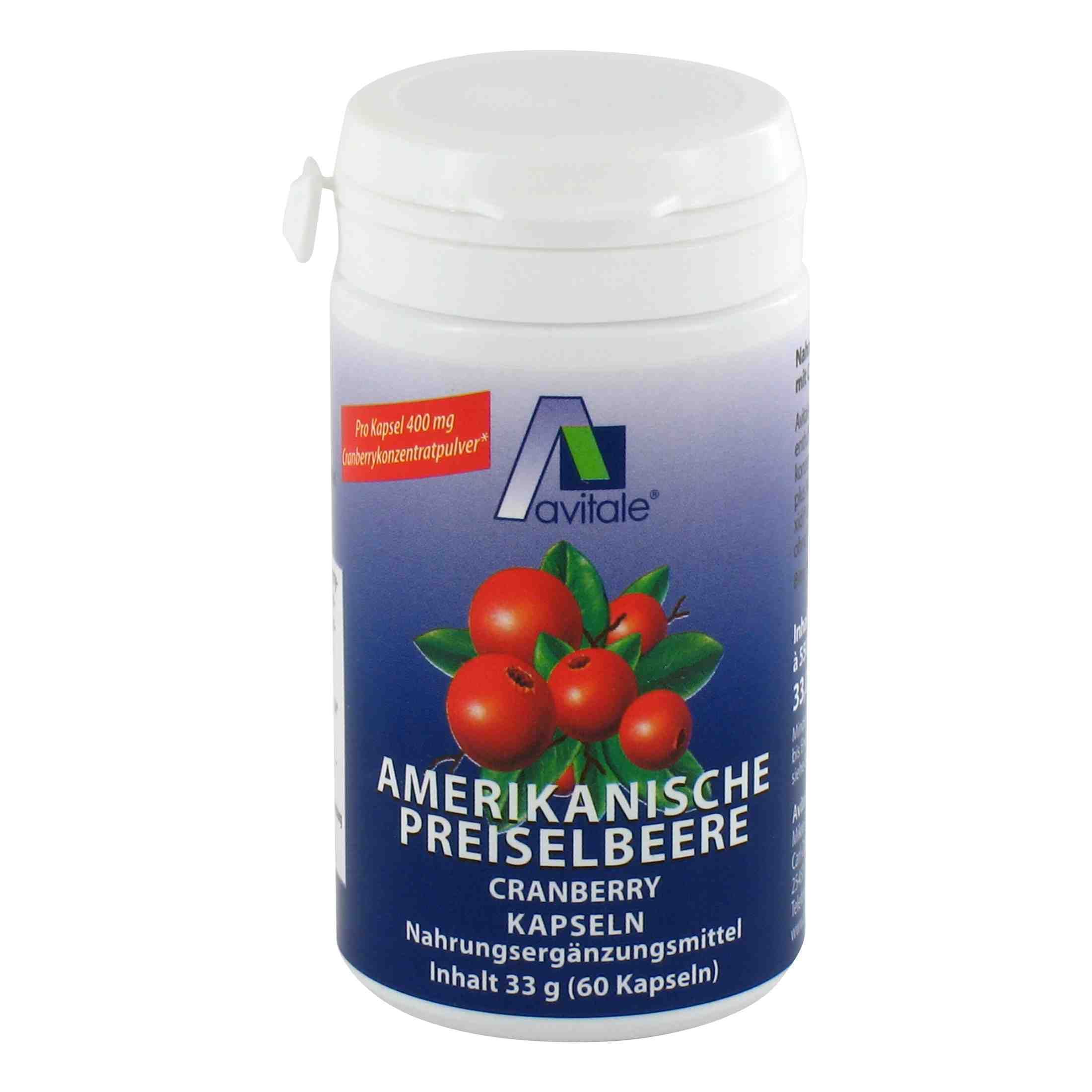 Preiselbeere amerikanisch 400 mg Kapseln 60 St