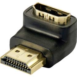 LINDY 41085 HDMI Adapter [1x HDMI-Buchse - 1x HDMI-Stecker] Schwarz 90° nach unten gewinkelt
