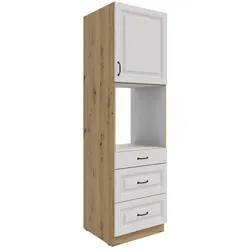 Küchen Backofen Hochschrank 60 Stilo Weiss Küchenzeile Küchenblock + Schubladen