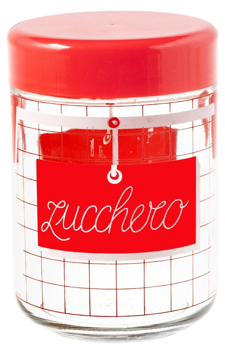 Dripio Voorraadpot Keuken Rood/Transparant 800 ml