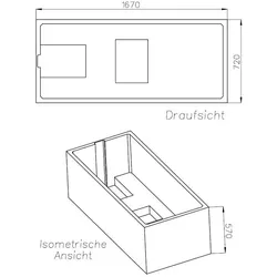 Neuesbad Wannenträger für Keramag Acanto 1700x750 SW10398
