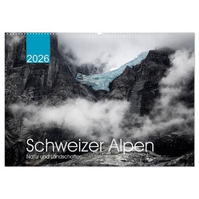 Schweizer Alpen. Natur und Landschaften (Wandkalender 2026 DIN A2 quer), CALVENDO Monatskalender