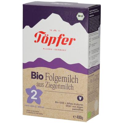 Töpfer Bio Folgemilch auf Ziegenmilchbasis 2 400 g Pulver