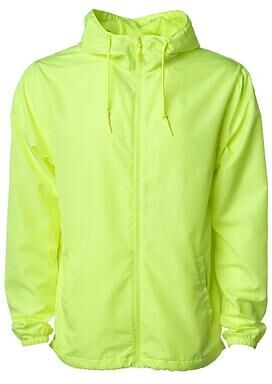 Independent Trading Co. EXP54LWZ Men's Lightweight Windbreaker Full-Zip Jacket in Safety Yellow size 2XL   Polyester
