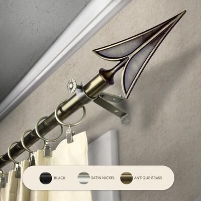 InStyleDesign Alpha Adjustable Curtain Rod 13/16 inch dia.