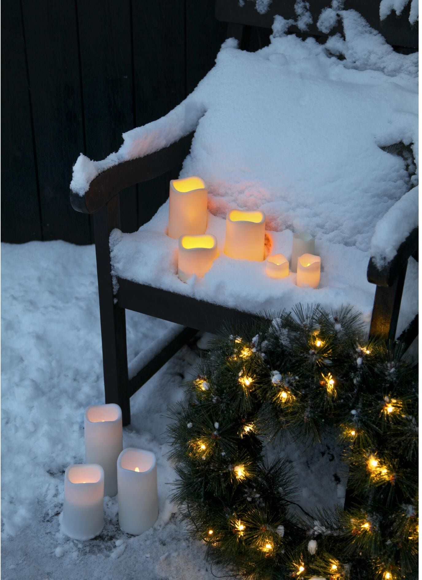 LED-Kerze "Star Trading LED-Kerze Pillar Paul", weiß, neutral, H:23cm Ø:10cm, Kunststoff, Kerzen, LED-Kerze weiß, neutral Ø/H: 10cm x 23cm