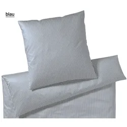 Elegante Bettwäsche Sister Stripe - 155x220 cm + 40x80 cm	blau