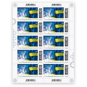 DeutschePost Briefmarken Set, 10 Stück à 95cent, Technisches Hilfswerk, Standardbrief/Postkarte, nassklebend