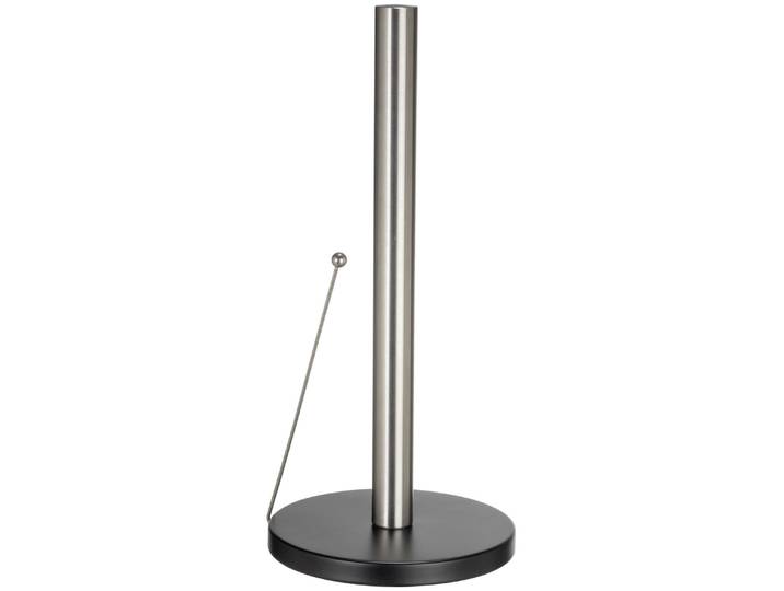 Küchenrollenhalter CAITLYN , silber (schwarz), B:15cm H:33cm L:15cm T:15cm Ø:15cm, Edelstahl, SCHÖNER WOHNEN-KOLLEKTION, Küchenrollenhalter, Küchenrollenhalter, Küchenrollenhalter mit rutschfester Basis für mehr Stabilität