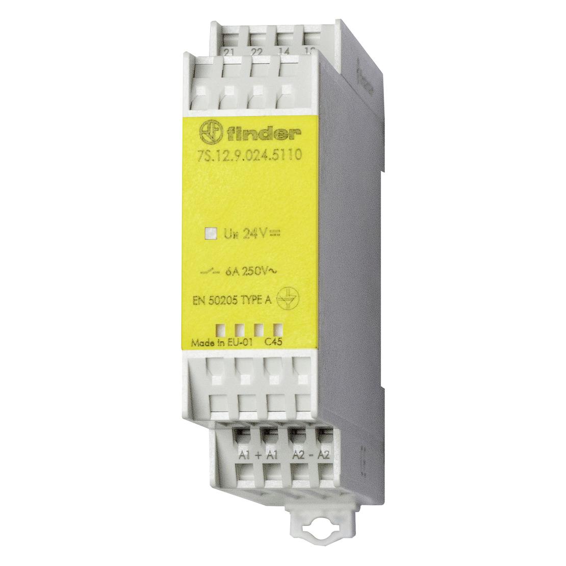 Finder Relay module,1NO+1NC 6A 230-240Vac (7S.12.8.230.5110)