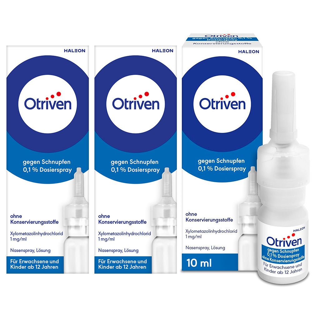 Otriven 0,1% Dosierspray o.Konservierungsstoffe x3 3x10 ml