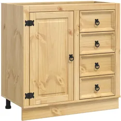 vidaXL, Regal, Zalinano (Basis-Schrank mit Tür und Schubladen) (80 x 46 x 81 cm)