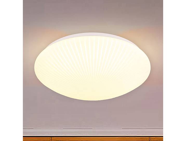Plafonnier LED Ø 39cm Blanc Fer, laqué Polyacrylique LED non-remplaçables Module LED