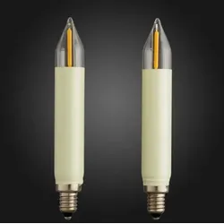 Hellum Ersatz- LED Filament Schaftkerze 12V 0,5W E10 Innen/Außen 2er Blister