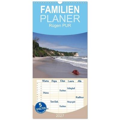 Familienplaner 2027 - Rügen PUR mit 5 Spalten (Wandkalender, 21 x 45 cm) CALVENDO