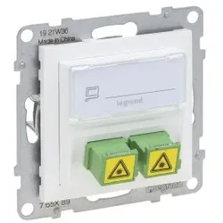 Legrand 765189 SEANO SC/APC Monomode Glasfaser-Steckdose, 2 Glasfaserkabeln, Duplex Adapter, UW