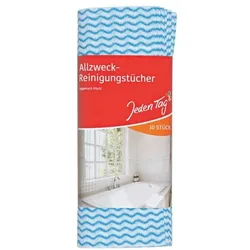 Jeden Tag 10er-Pack Allzwecktücher blau