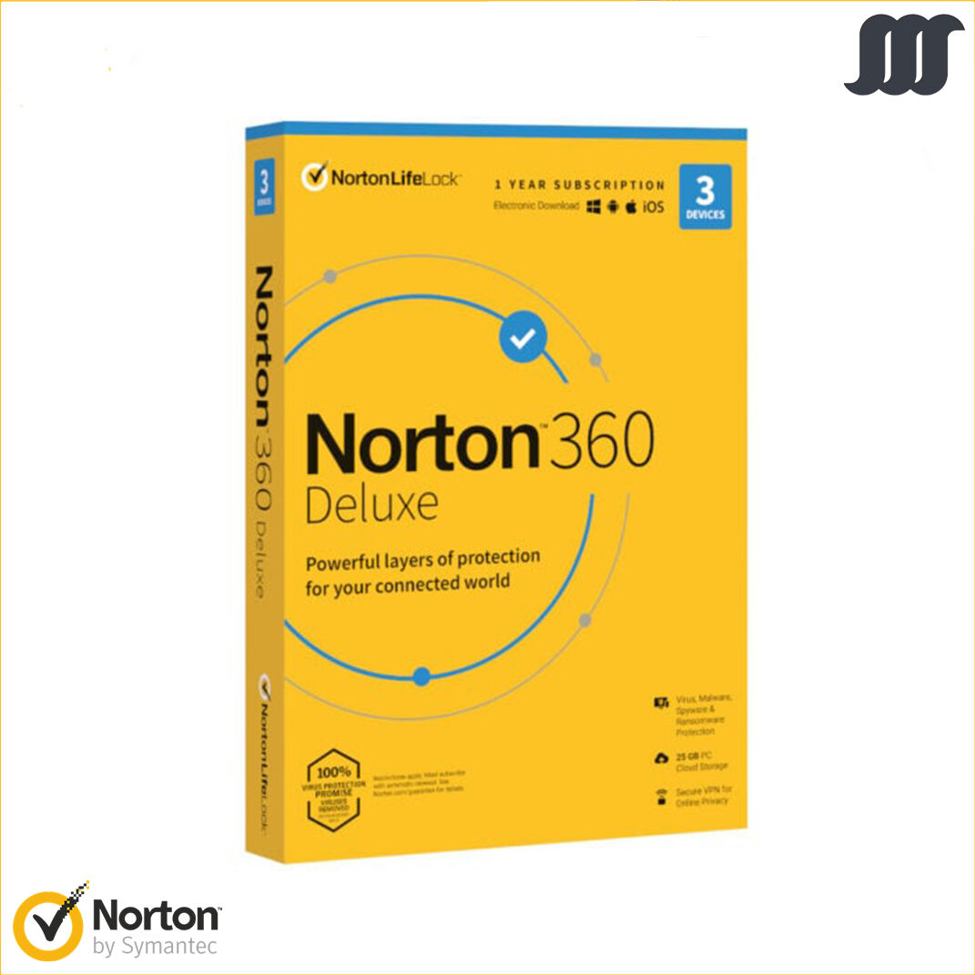 Norton Security Deluxe 360 Premium   Antivirus for Windows, Mac, Android, iOS   3 Devices, 1 Year Protection