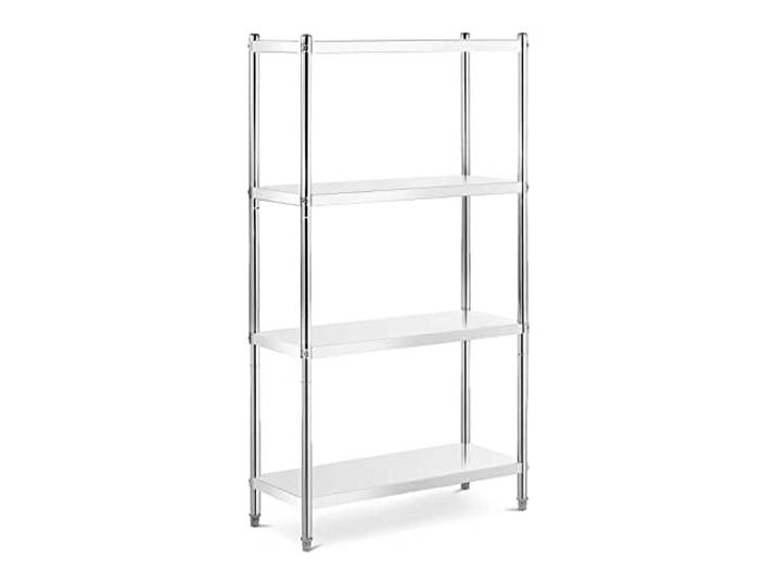 Royal Catering RCER-10040 Edelstahlregal 100 x 40 x 180 cm 200 kg Küchenregal Gastroregal Schwerlastregal