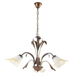 Kronleuchter Lucrezia Bronzo Bronzefarben max. 6 Watt