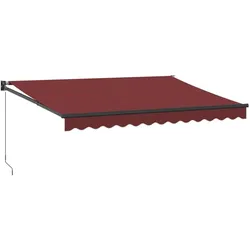 vidaXL Markise Manuell Weinrot 350x250 cm