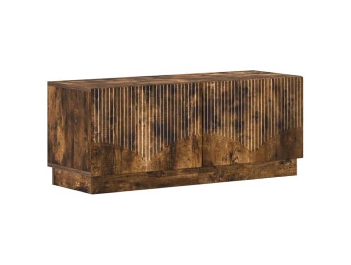 KTHLBRH TV-Schrank Eiche Rauchgrau aus Holz mit Türen Technisches Holz, feuchtigkeitsbeständig, reversible Türen, großer Stauraum, schlankes Design, nur zur Verwendung