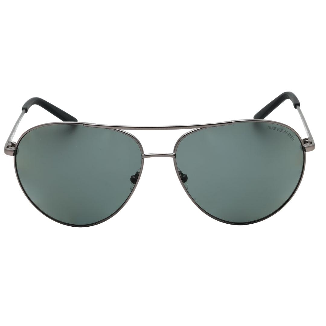 Nike Chance polarisierte Sonnenbrille, rahmenloses Design in Satin Gunmetal - Grau