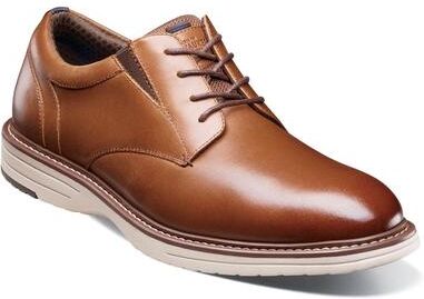 Nunn Bush Griff Plain Toe Oxford Shoes - Mens 8.5 Brown Oxford Medium