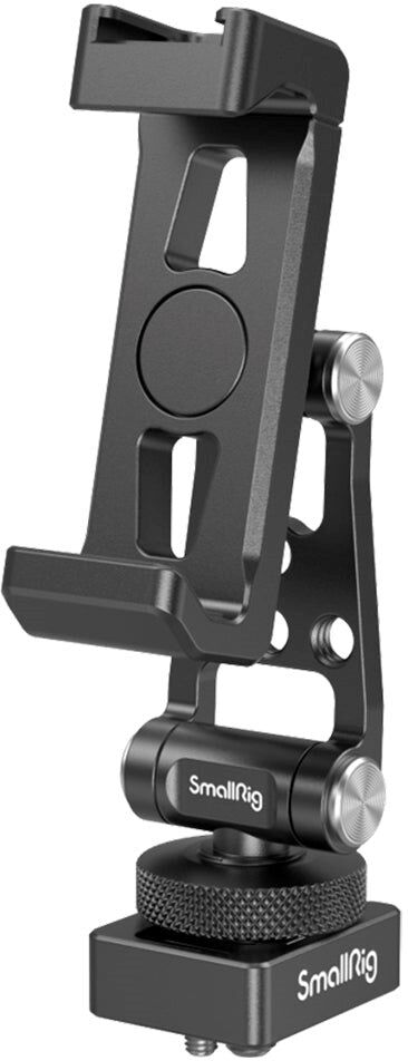 SmallRig 4301 Roterbar Mobilholder m. Cold Shoe Mount - Kompatibel m. DJI Gimbals (57-88mm) - Sort