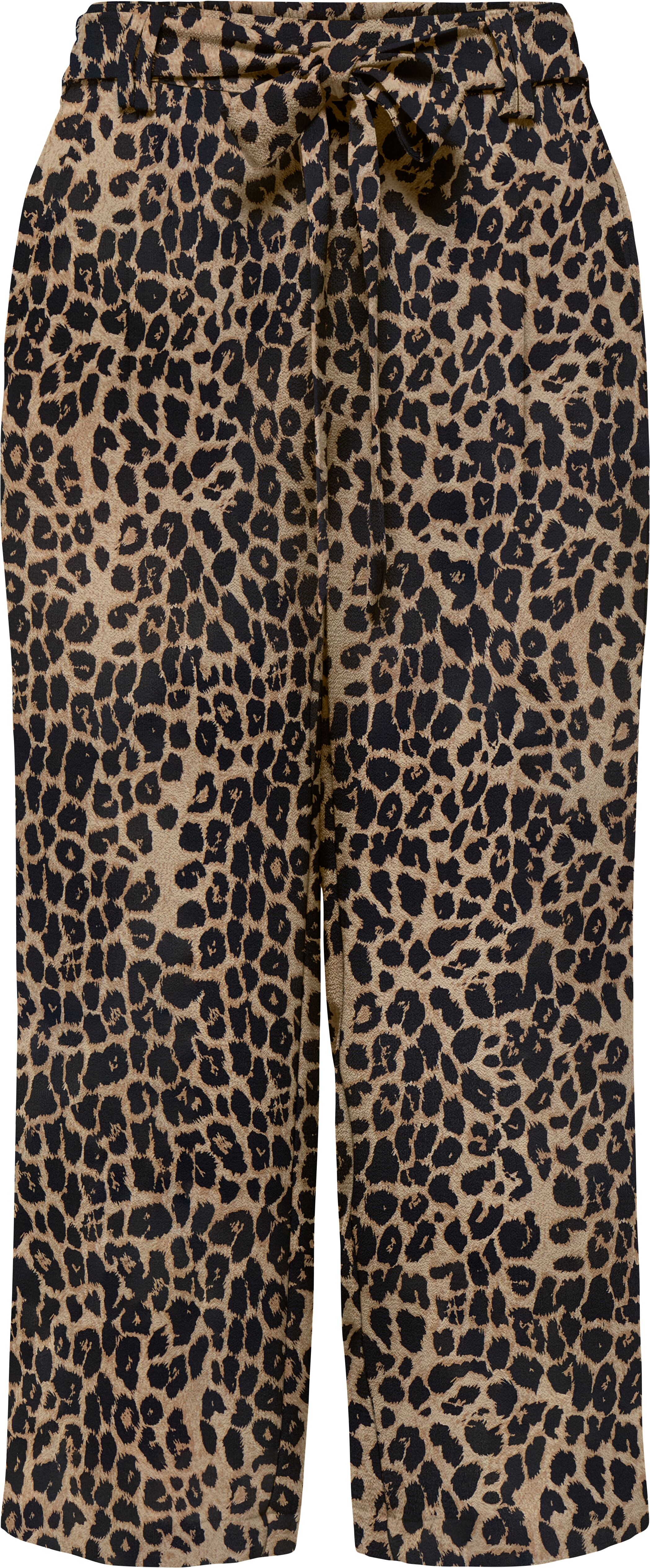 Palazzohose ONLY "ONLWINNER – Culottehose mit elastischem Bund und Kordelzug", Damen, Gr. 40L, N-Gr, nomad aop:le grand leo, Web, Obermaterial: 97% Polyester, 3% Elasthan, bedruckt, regular fit lang, Hosen Palazzohose, Materialmix, regular fit nomad aop:l