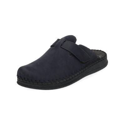Hausschuh ROHDE "Rohde Hausschuhe Leder", Herren, Gr. 41, blau (ocean), Leder, Schuhe Hausschuh