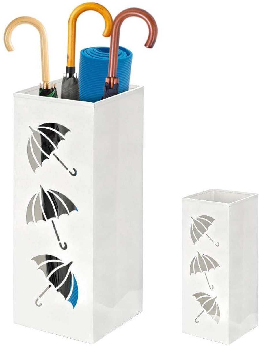 Merkloze metalen paraplustandaard met vierkant cutout-design voor volwassenen