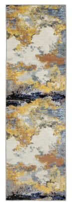 Style Haven Caldon Contemporary Abstract Yellow/Gold Area Rug
