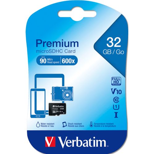 Verbatim microSDHC 32GB Class 10 UHS-I 44013