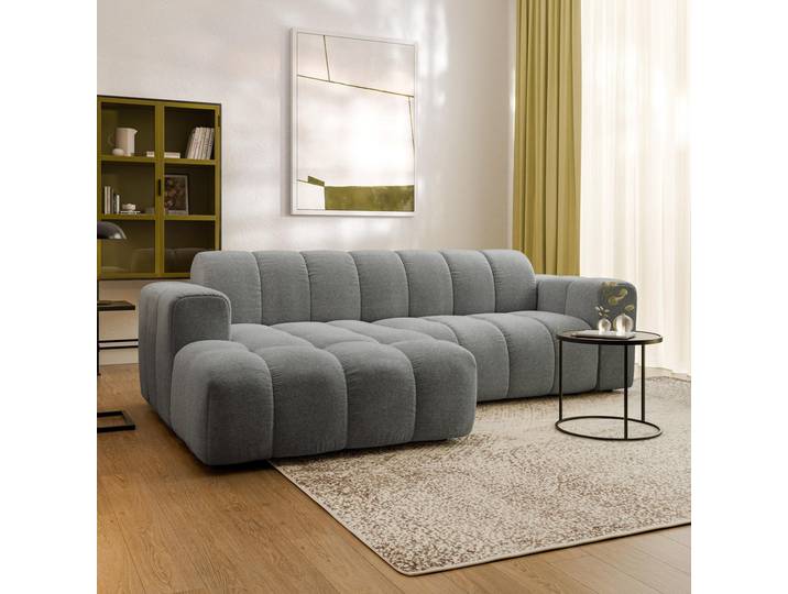 Masseno Ecksofa TISI Moderne Sofa für Wohnzimmer - Grau, ARAGON 93