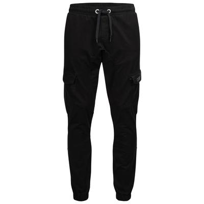 Cargohose ALESSANDRO SALVARINI "ASComfi", Herren, Gr. W34L34, Länge 34, schwarz, Obermaterial: 98% Baumwolle, 2% Elasthan, Hosen Cargohose, mit Reißverschluss Taschen
