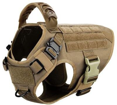 Inspired Living Heavy Duty Dog Harness And Leash Set With Padded Vest & Quick Release Collar brown Harness xl