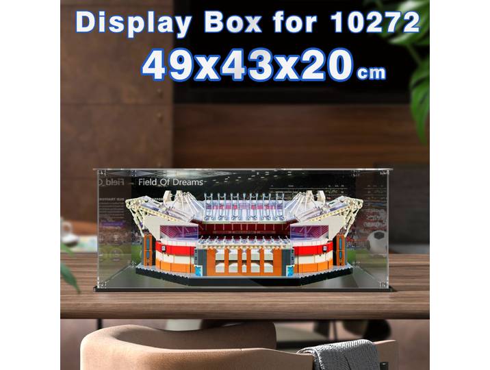 Boîte de présentation en acrylique pour briques Lego 10272/10299, vitrine pour le modèle du stade Old Trafford Defender / Santiago Bernabéu