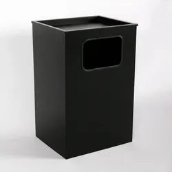 Aschenbecher mit Mülleimer Classic 62x40x33cm 28 ltr Schwarz inkl Inneneimer SZAGATO Standascher Abfalleimer Mülleimer mit Aschenbecher Abfallsammler