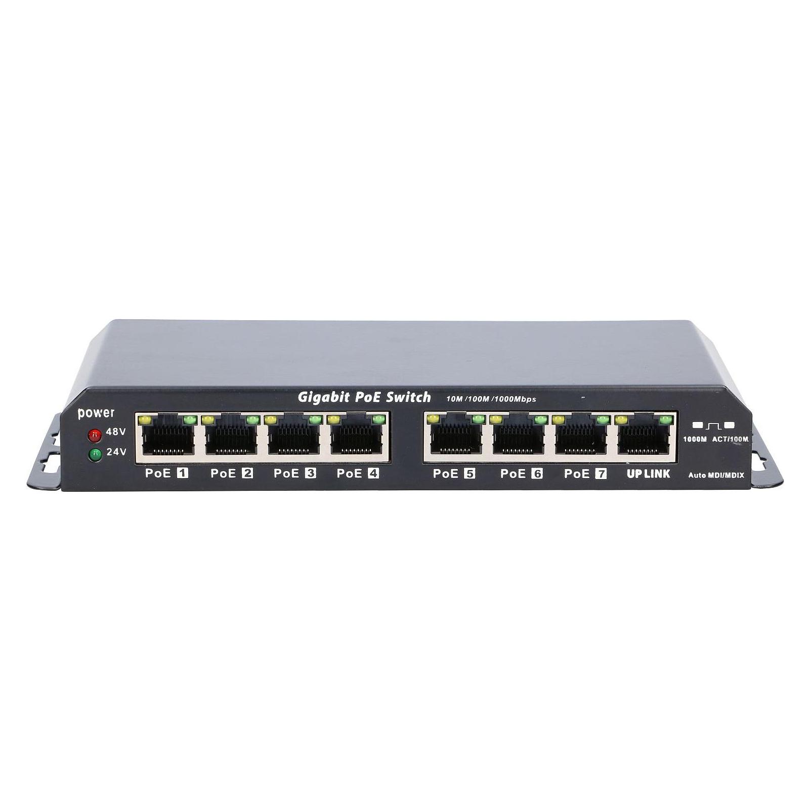 Extralink EX.1025 network switch Unmanaged L2 Gigabit Ethernet (10/100/1000) Power over Ethernet (8 Ports) (EX.1025)