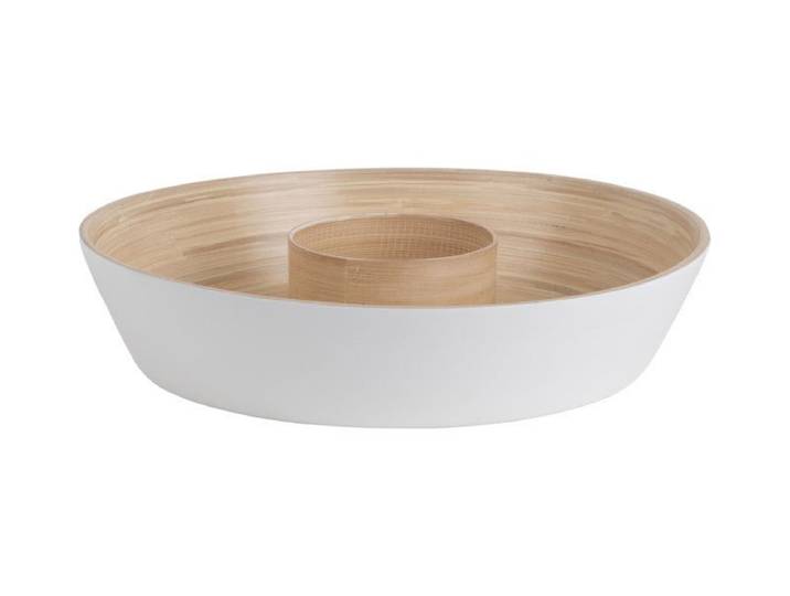 Schale Sorina – gefertigt aus Bamboo - Weiß - Luxusbetten24