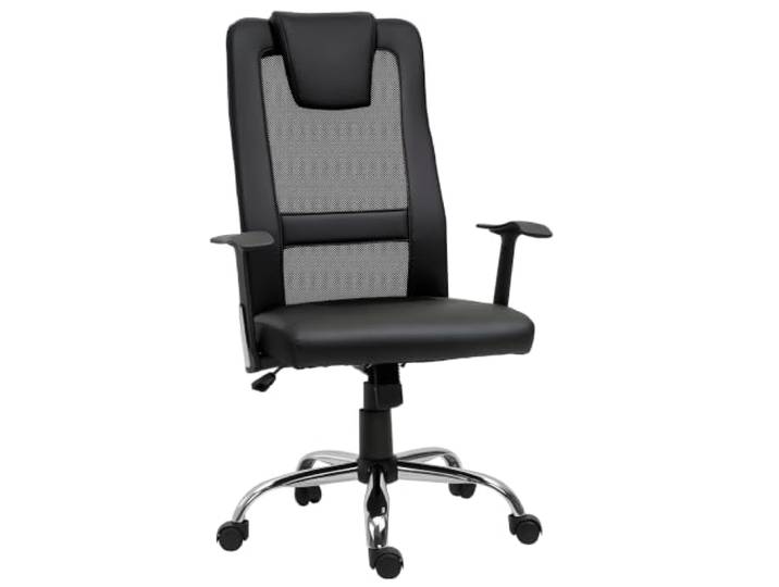 Vinsetto Bürostuhl Höhenverstellbar PU 66 x 73 x 108-118 cm Schwarz Drehstuhl, Chefsessel, Schreibtischstuhl, Ergonomisch