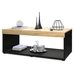 COUCHTISCH Pure Tischplatte und Blenden in Eiche Natur