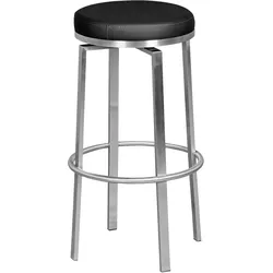 Barhocker Schwarz/Edelstahl