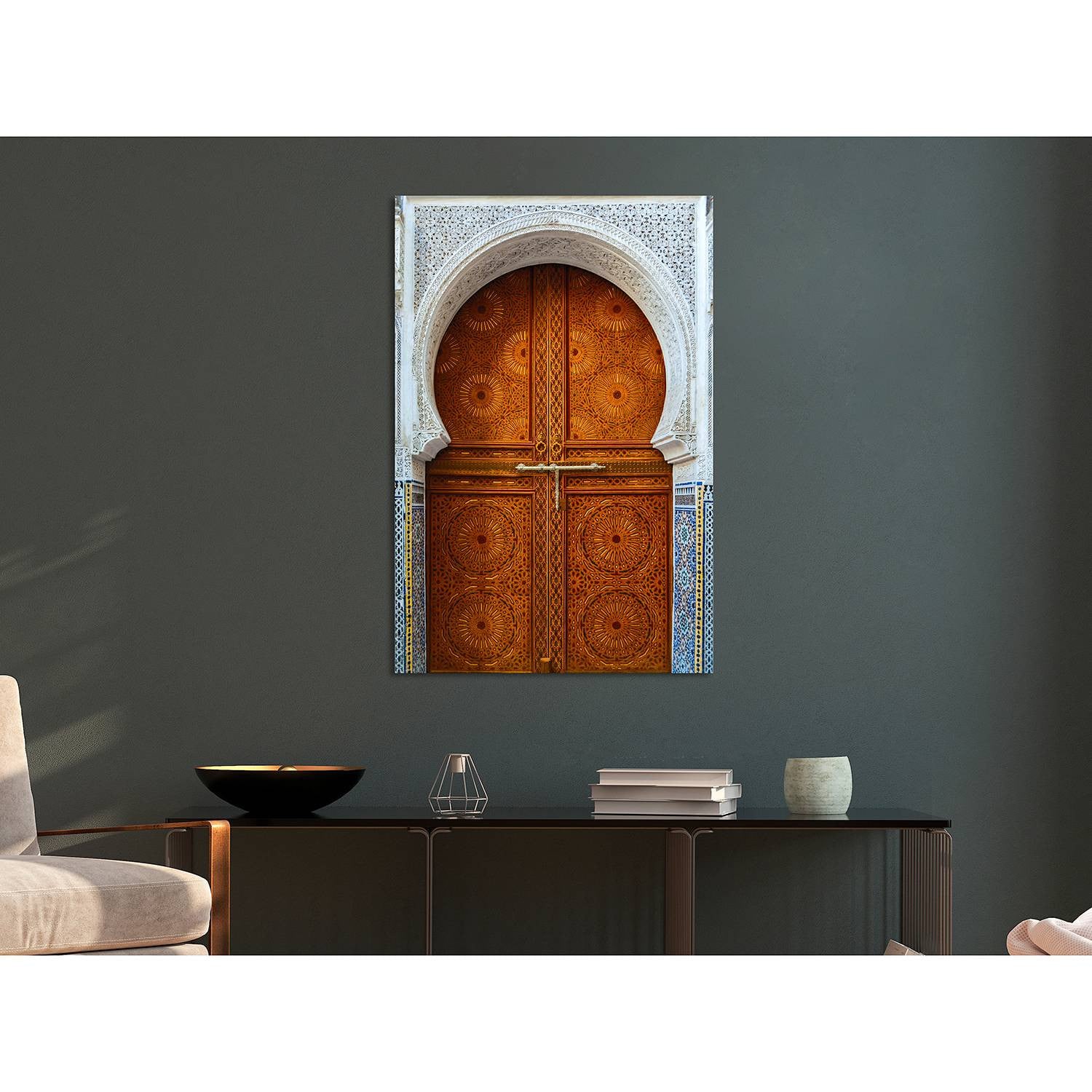 home24 Door of Dreams abstracte wanddecoratie bruin 40 x 60 cm