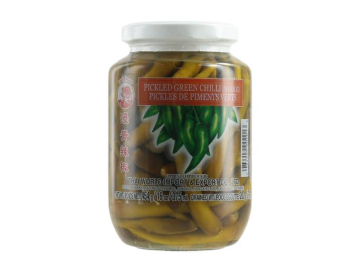 Cock Brand Thaise Groene Chili in Azijn 454 g