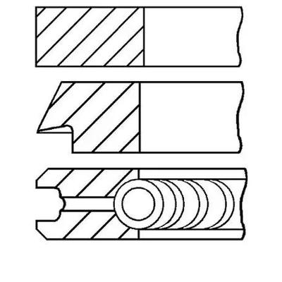 GOETZE ENGINE Kolbenringsatz OPEL,FIAT,SUZUKI 08-124000-00 71718185