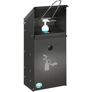 VAR Desinfektionsspender HDS 41, antik-silber, Wandmontage, mit Armhebel, aus Metall, 1000ml