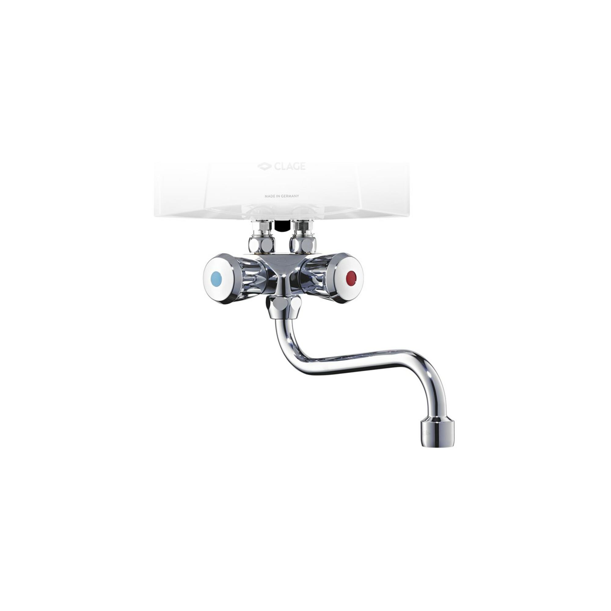Clage Spez.-Wand-2-G-Armatur SMB/LS chrom, mit Rohrschwenkauslauf 16cm (1100-04100)