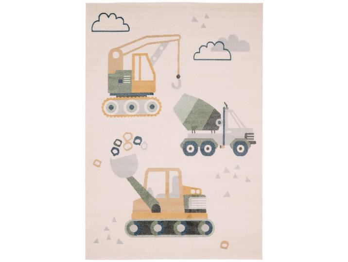 Ben'n'jen Kinderteppich, Mehrfarbig, Textil, Fahrzeuge, rechteckig, 120x170 cm, ISO 9001, Bsci, Oeko-Tex® Standard 100, für Fussbodenheizung geeignet, In verschiedenen Grössen erhältlich, leicht zusammenrollbar, Teppiche & Böden, Teppich, Kinderteppich